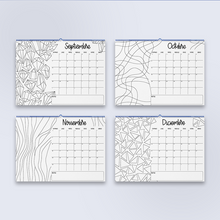 Cargar imagen en el visor de la galería, Calendario acuareleable 2025