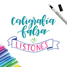 Cargar imagen en el visor de la galería, Taller Caligrafía falsa y listones en línea