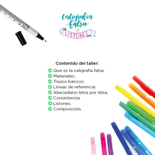 Cargar imagen en el visor de la galería, Taller Caligrafía falsa y listones REYNOSA